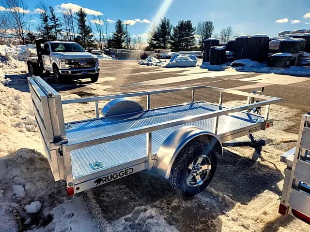 Real Rugged build: 5' x 10' — Open rail sides, Bi-fold ramp